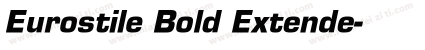 Eurostile Bold Extende字体转换